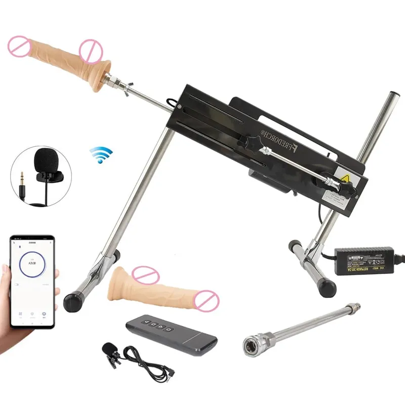 120W Sex Machine Strong Power Turbo Gear Masturbation Love Machine V-U-Lock Vibrator Sex Machine with Dildo