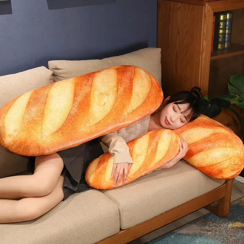 Wholesale Giant Bread Plush Long Pillow Toy Soft Funny Simulation Food Toy Creative Cushion Birthday Present Christmas Gift — image 5