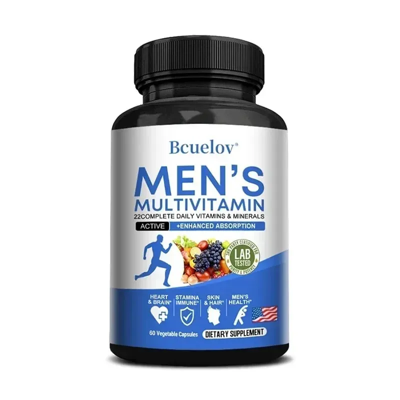 Multivitamin for Men - Daily Multivitamin for Energy Focus & Brain Men's Health Complex Non-GMO120 120 Vegetarian Capsules