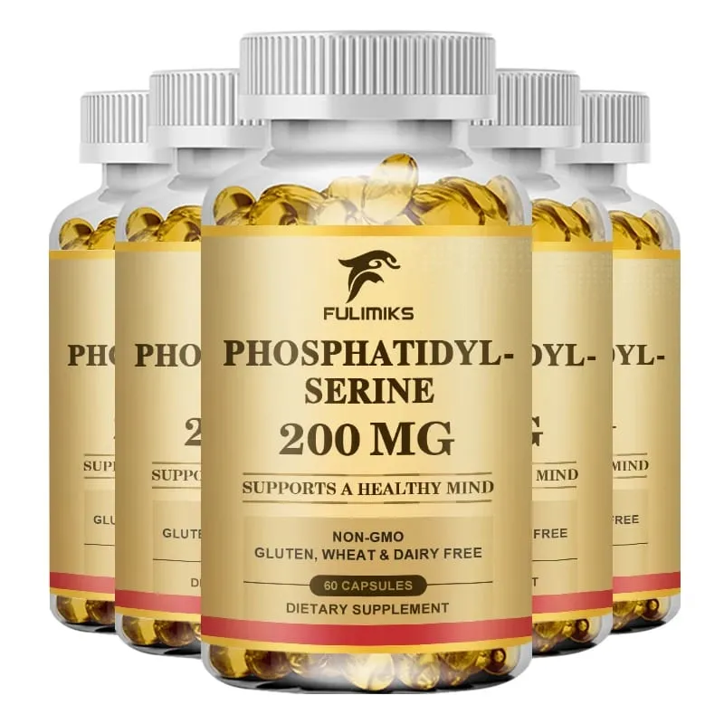 PhosphatidylSerine Capsules High Absorption Supplement for Support Memory Focus Cognitive Sleep and Brain Health