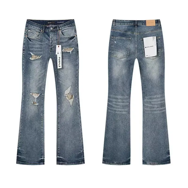 2026 RTA Men's Slim Fit Jeans Collection Distressed Ripped Paint Splatter Studded Patch Vintage Washed Streetwear Fashion Pants