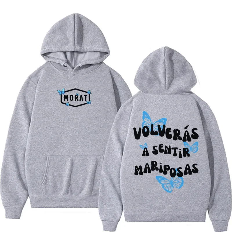 Band Morat Volveras A Sentir Mariposas Merch Hoodies Men's Women Fashion Hip Hop Rock Sweatshirts Fleece Casual Oversized Hoodie — image 5
