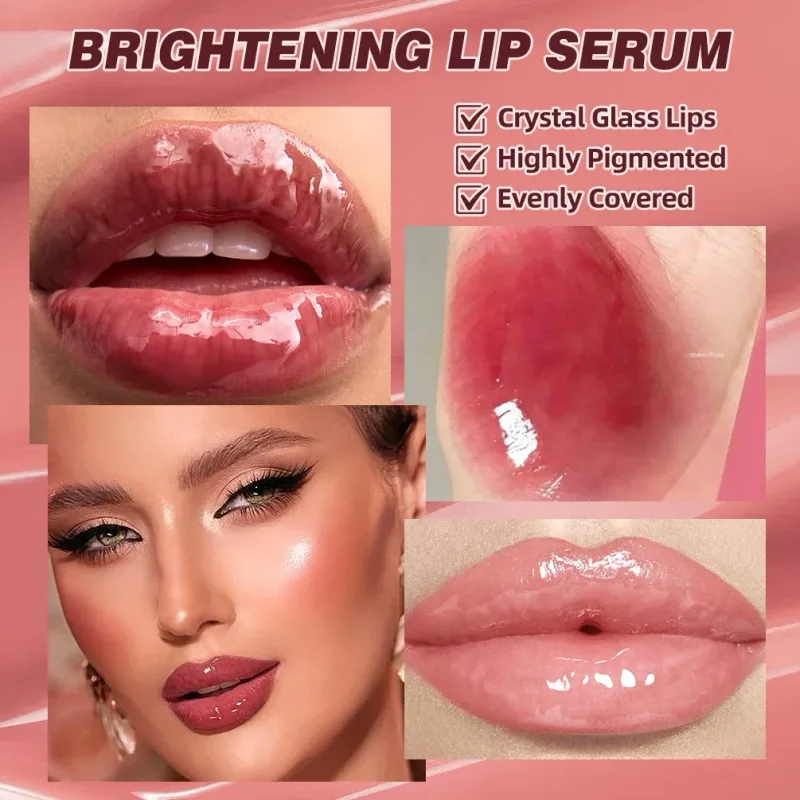 4 barvy Mirror Pearl Jemný Třpytivý Hydratační Trubkový Lesk na rty Hydratační Křišťálový Lesk Lesk na rty Glaze Layering Lip Makeup