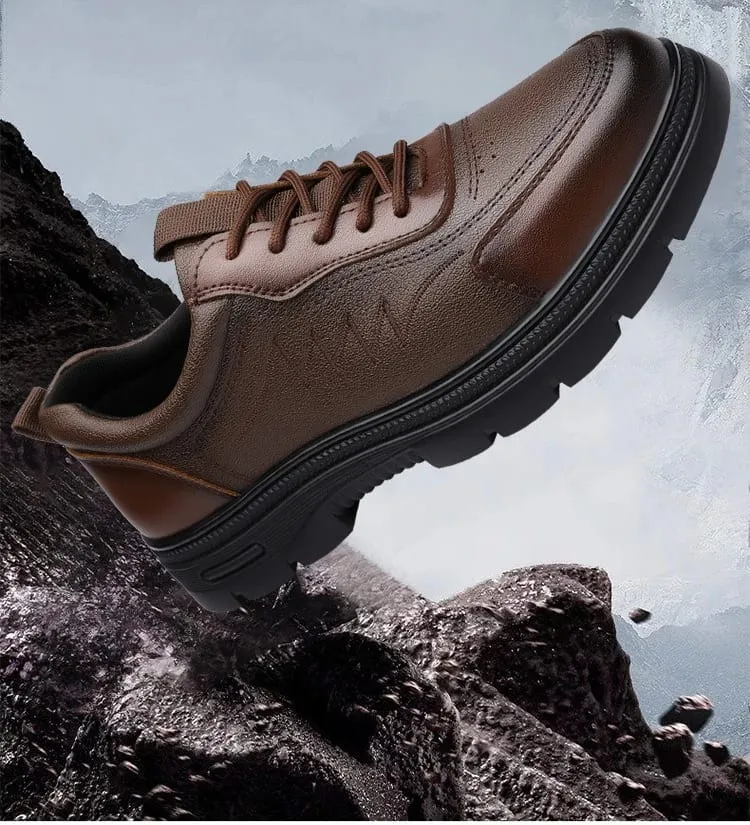 Spring Autumn New Business Leather Shoes for Men Lace Designer Fashion Casual Platform Shoes Male Solid Color Elegant Shoe Man