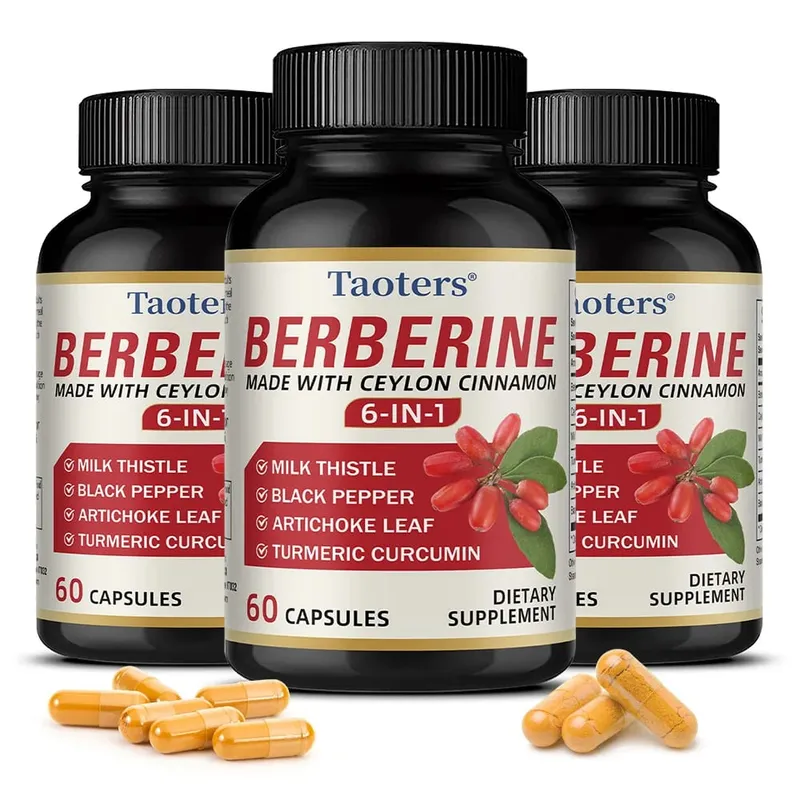 6 in 1 Supplement Berberine with Ceylon Cinnamon Turmeric Milk Thistle Artichoke Black Pepper Support Digestive Liver Health — image 11