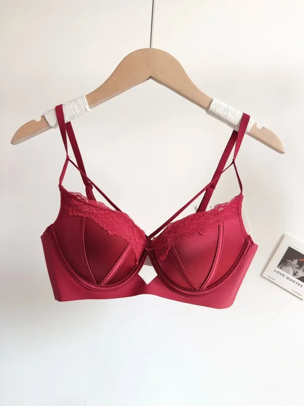 French Lace Push Up Bra Set Polka Dot Small Cup Shaping Sweet Sexy Erotic Lingerie Comfort Underwire Women Intimate Apparel S-xl — image 14