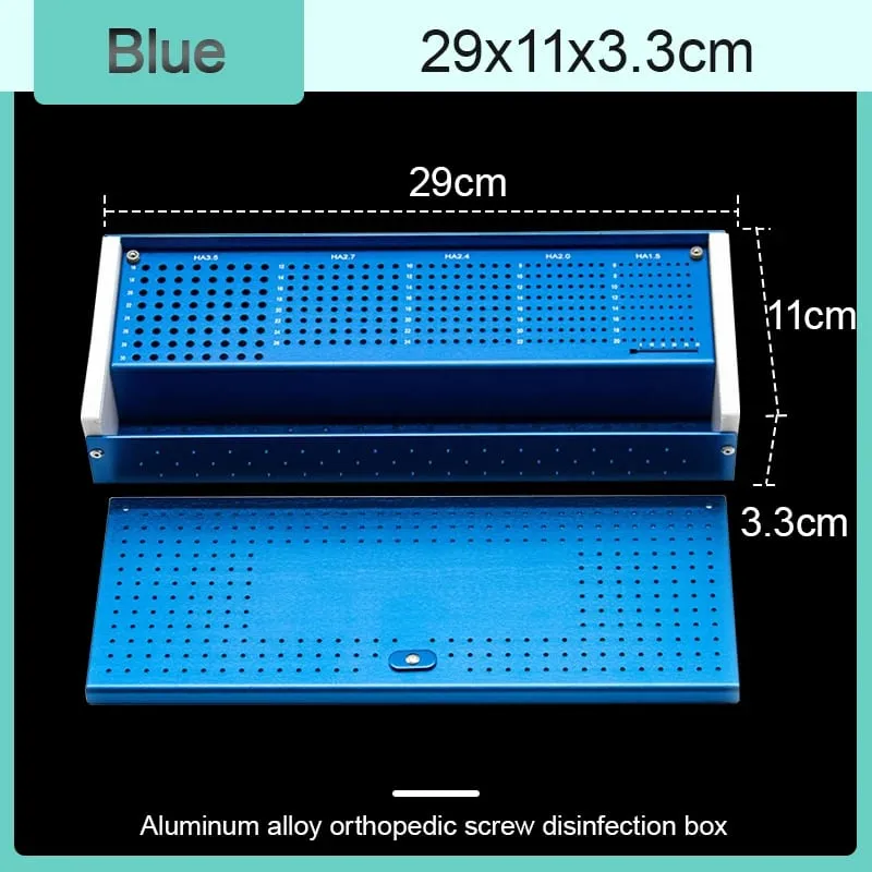 Pet Screw Box Aluminum Alloy Sterilization Box Orthopedic Screw Instrument Sterilization Box Storage Case,Makeup tools
