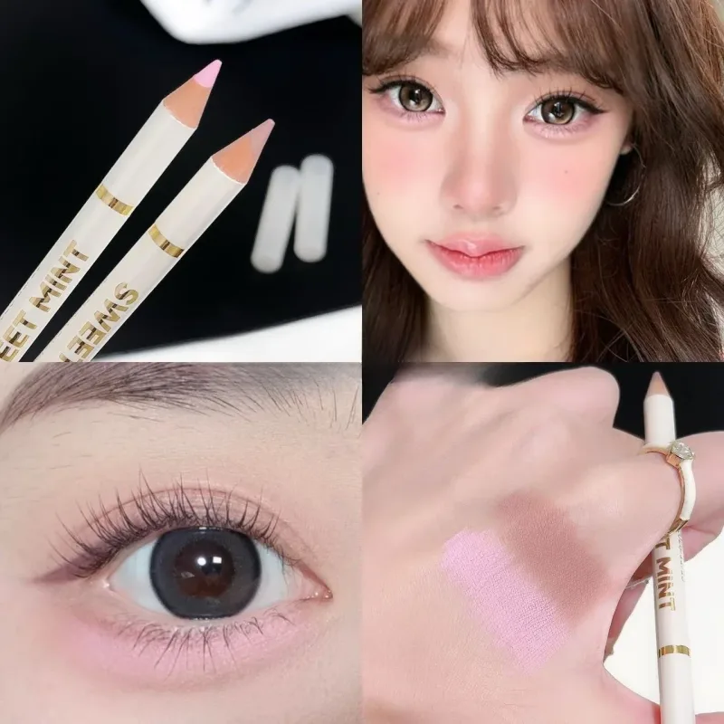 Double-Ended Lying Silkworm Pen Under Eye Liner Brighten Shadow Makeup Pencil Nude Pink Beige Lower Eyelid Highlighter Contour
