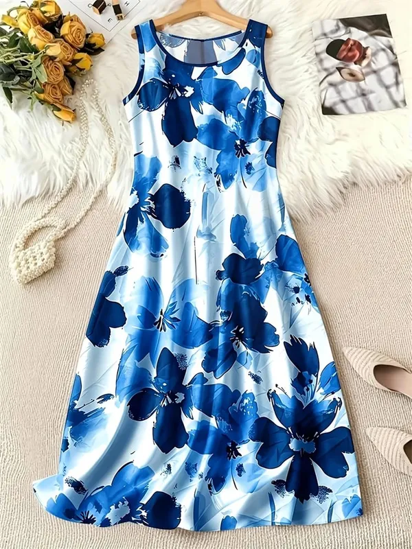 Trendy 3D Women's New Arrival Dresses Summer Street Style Printed Loose-Fit Casual Dresses Outdoor Travel and Party Dresses