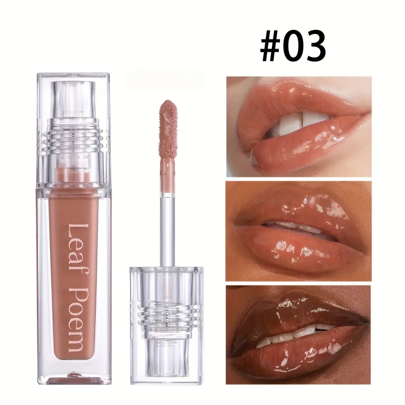 Óleo labial hidratante Crystal - brilho preenchedor e hidratante com tons coloridos para todos os tipos de pele