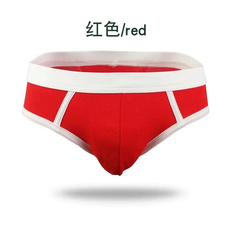4PCS Men Cottn Briefs Underwear Simple Breathable Low Waist Lingerie Underpants Male Homewear Trunks Calzoncillos