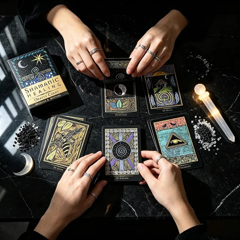 Shamanic Healing Oracle Cards Spiritual Healing Divination Oracle Deck Meditation Card Gift for Spiritual Practitioners