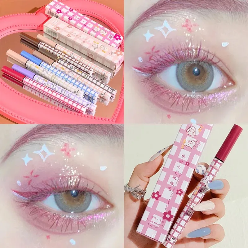 Crayon Eyeliner liquide coloré mat, imperméable, ne fleurit pas, stylo Eye-Liner liquide longue durée, maquillage pour les yeux, cosmétiques