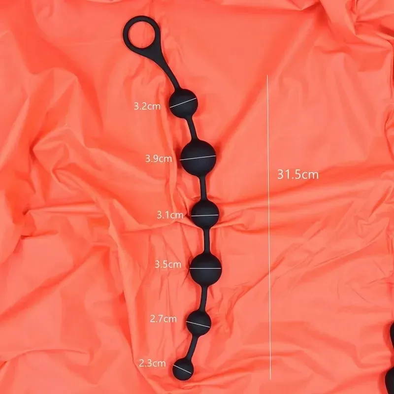Large Anal Plug for Men & Women Multi-Size Silicone Anal Beads Trainer Kinky Adult Sex Toys for Beginners — image 9