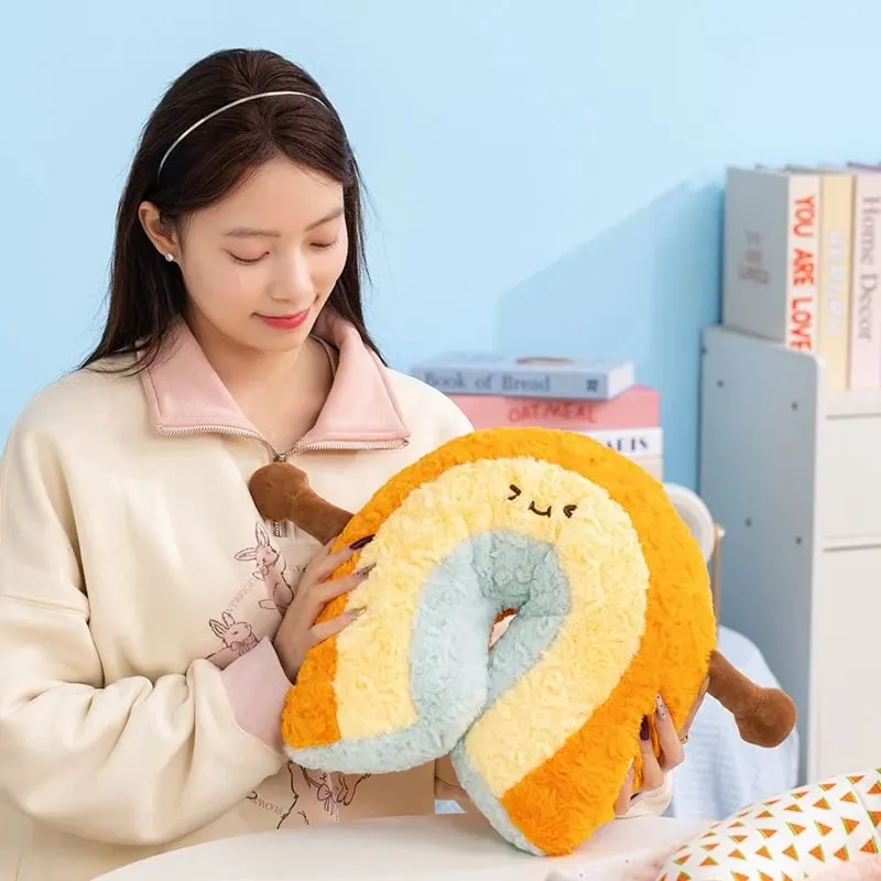 Cute Cartoon Rainbow Cloud Pillow Kawaii Stuffed Pillow Soft Filling Home Office Car Sleeping Pillow Backrest Good Gifts