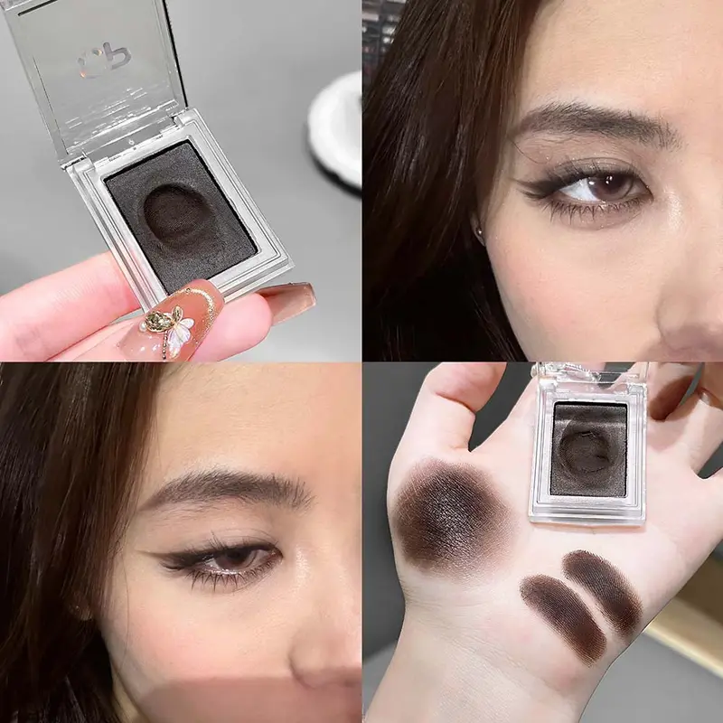 1Pc Dark Brown Eyeliner Cream Waterproof Beauty Cosmetics Long Lasting Gel Eyeshadow 2 in 1 Makeup Tool Matte Eye Liner