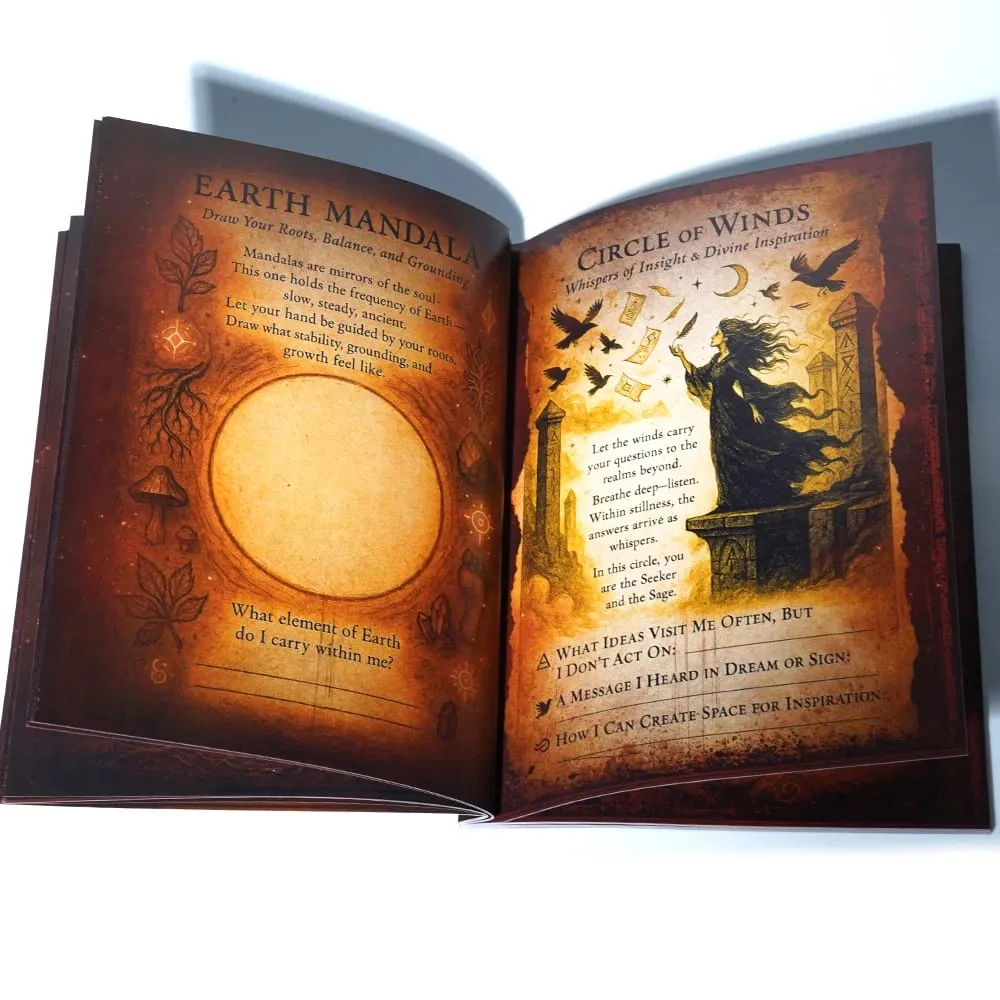 The Sacred Labyrinth a Witch's Self-Discovery Codex Explore 74 Pages of Mystieal Self-Diseovery Shadow Work Grimoire Growth Work — image 4