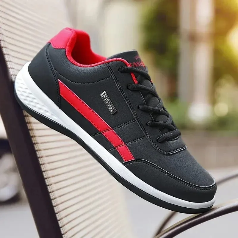 Shoes for Lace Up Footwear Vulcanized Men Leather Sneaker Waterproof Casual Comfortable Men's Sneaker Man Shoe Masculino