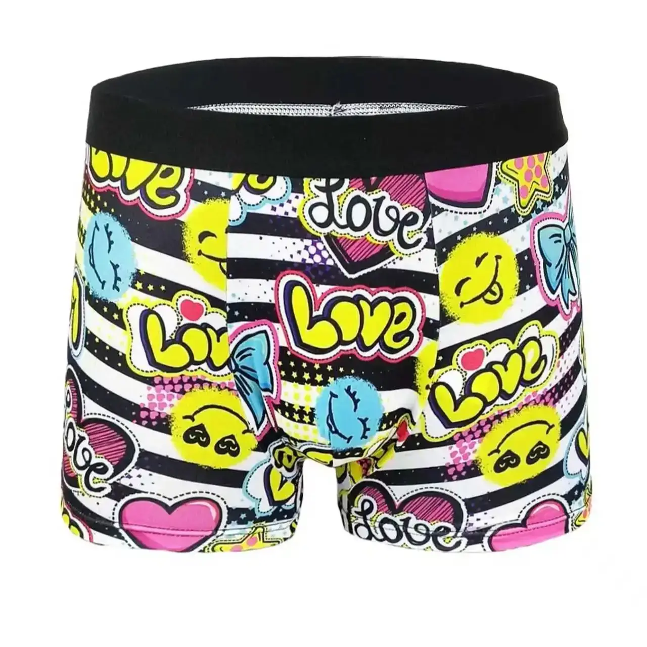 Men's Fun Graffiti Printed Boxer Shorts Random 5-Piece Set, Trendy, Personalized, Comfortable and Breathable Four-Corner Pants — image 6