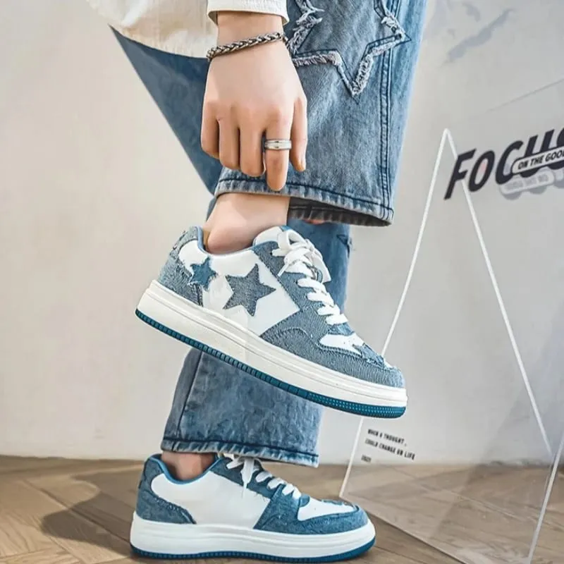 Mens Sneakers Casual Sports Shoes Couple Breathable Thick Sole Lightweight Skateboard Shoes Man Outdoor Fashion Footwear
