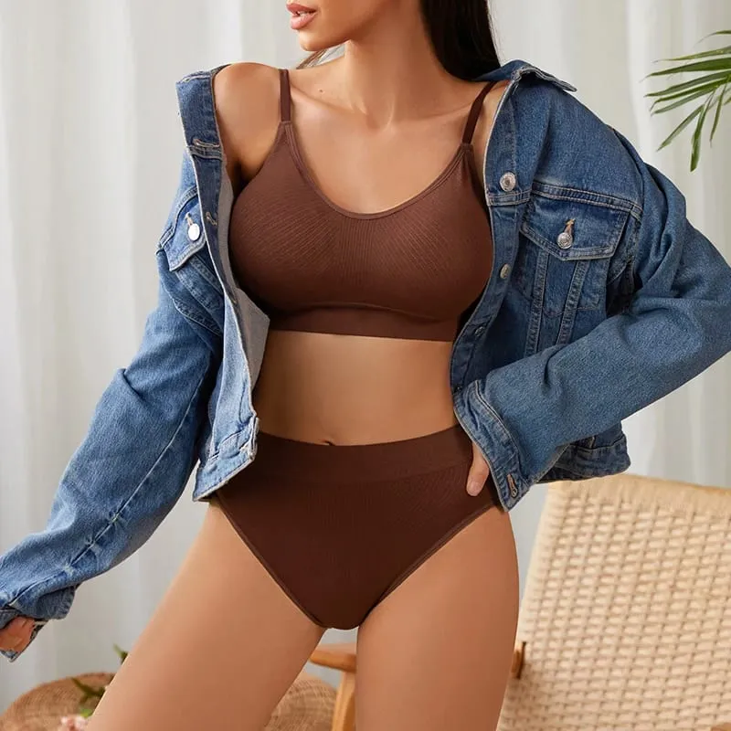 New Design Seamless Bra and Panties Underwear Set Conjuntos Interior Para Mujeres Seamless Bra And Panties Sets For Women