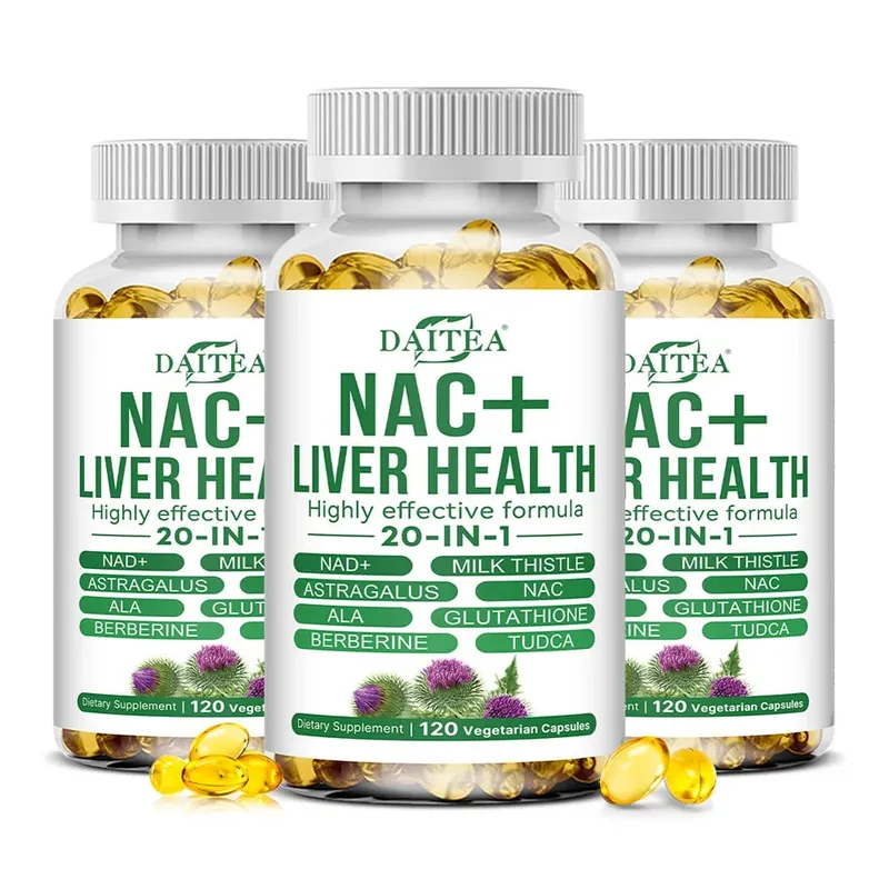 NAC & Milk Thistle Complex Capsules Supports Liver Cleanse & Repair Detox Digestive Health Cellular Health & Immune Wellness