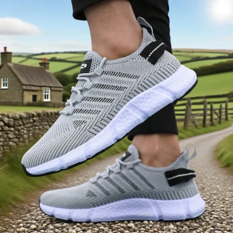 Soft Soled Running Shoes for Men Breathable Mesh Flexible Casual Sneakers Comfortable Sustainable Soles Tennis Training Shoes