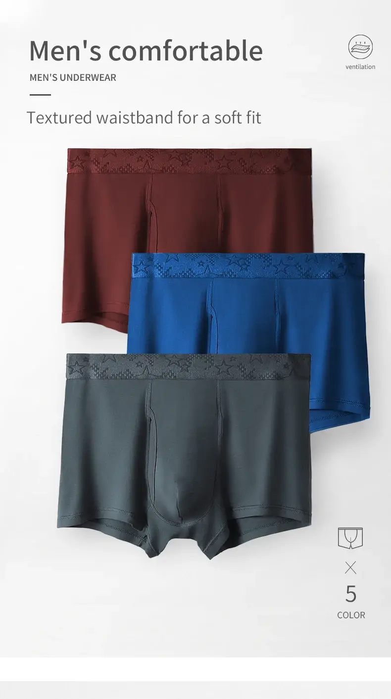 Roupa íntima masculina, cuecas boxer masculinas, cuecas para meninos, cuecas boxer jovens confortáveis ​​e respiráveis, shorts de tamanho grande