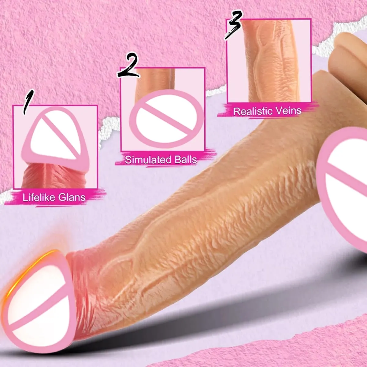 Realistic Huge Dildo Vibration For Female Masturbation Telescopic Penis Penetration Anal Vibrator Big Dick Sexy Adult Sex Toys