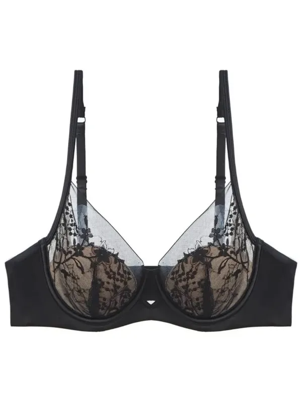 French Satin Lace Ladies Bra Set Push Up Anti Sagging Full Coverage Lingerie Soft Breathable Comfort Underwear Daily Use 32‑38AB