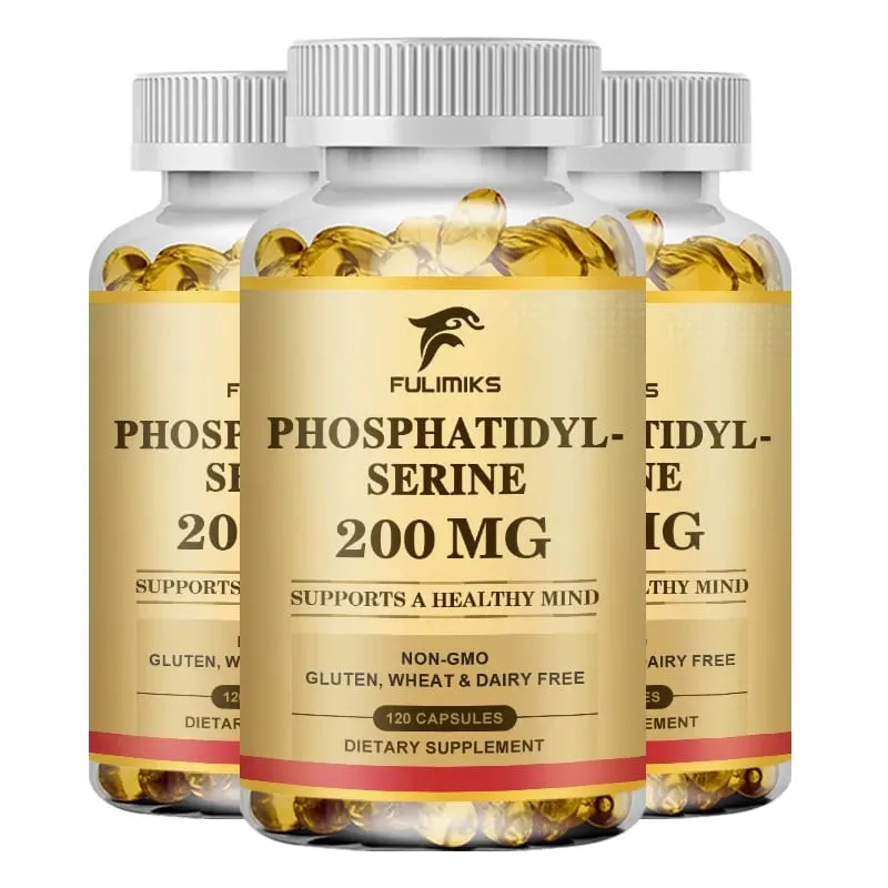PhosphatidylSerine Capsules High Absorption Supplement for Support Memory Focus Cognitive Sleep and Brain Health