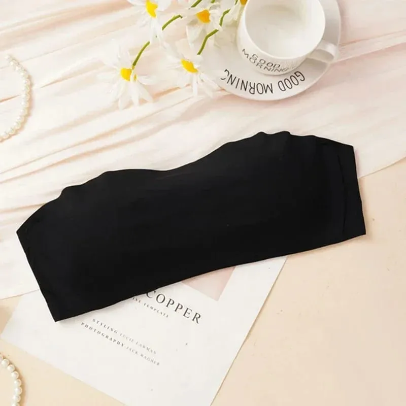 Seamless One-piece Tube Tops Women Removable Pads Intimates Basic Black/White/Skin Womens Strapless Bra Bandeau Sexy Lingerie