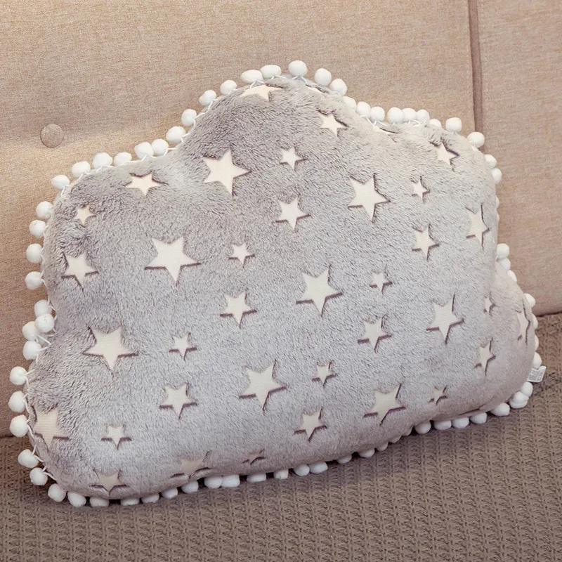 INS Plüsch Sky Serie Leuchtende Wolke Mond Sterne Kissen Weiche Kissen Kawaii Gefüllte Plüsch Spielzeug Für Kinder Baby Kinder Spielzeug mädchen Geschenk