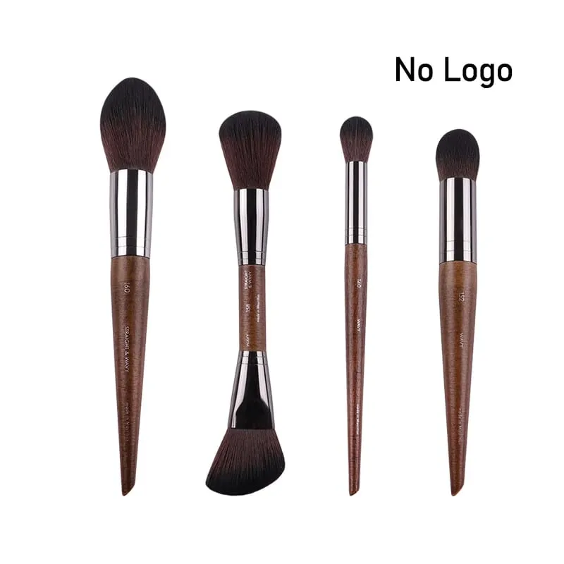 Naturligt træ Øjenmakeup børster hele sæt Pro Crease Øjenskygge Make-up kit smudge highlighter øjenbryn Læbevippebørste praktisk