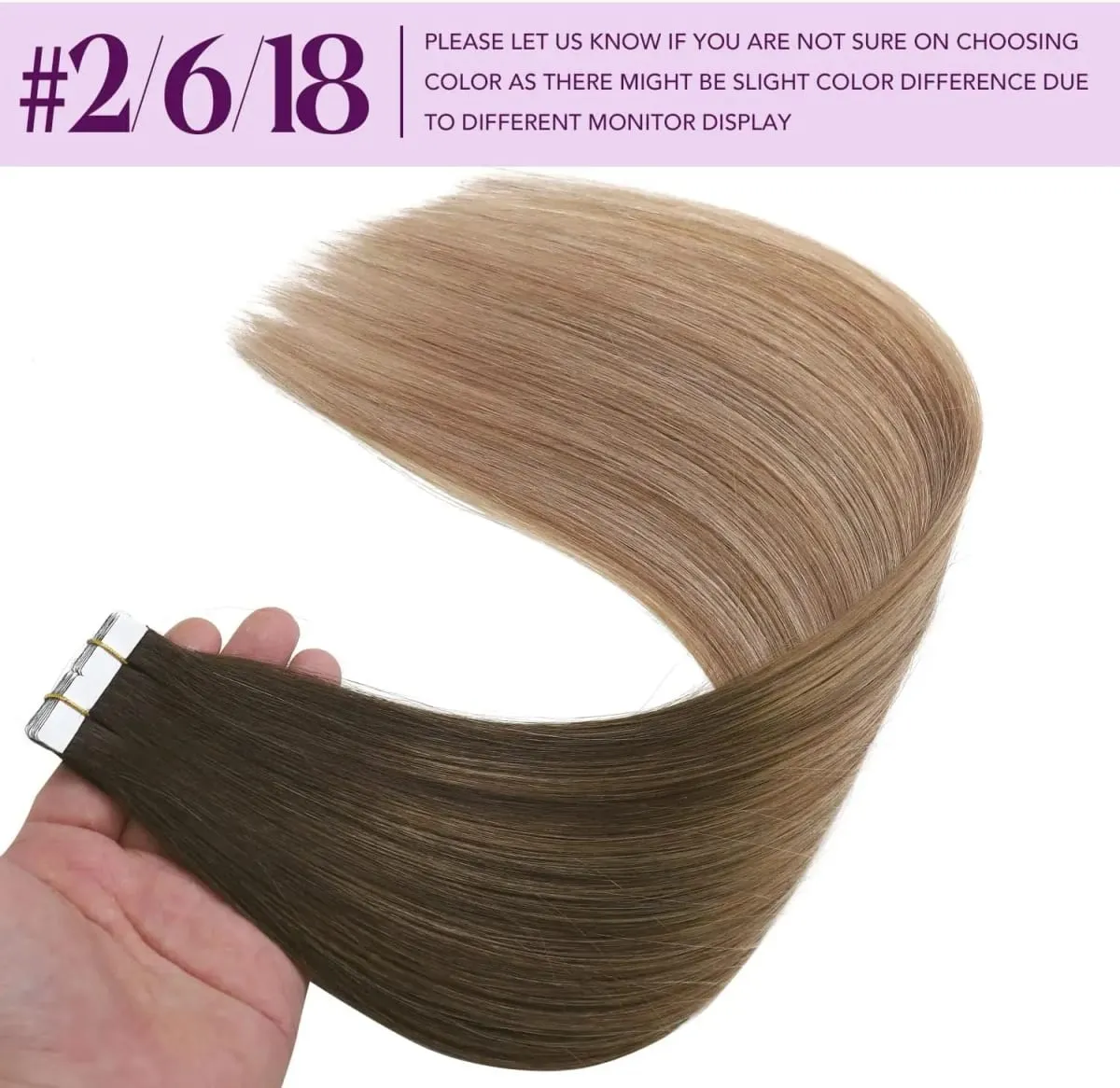 Wholesale Double Drawn Cuticle Aligned Virgin Hair Tape in Human Hair Extension 18-24inch Total 15 Colors