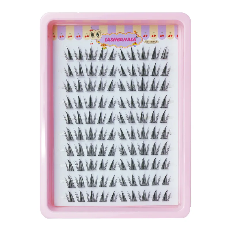 10 Rows Cat Eye Single Cluster Fake Eyelashes Natural Cosplay Makeup False Eyelashes Self-adhesive Natural Wispy Lash Extension — image 15