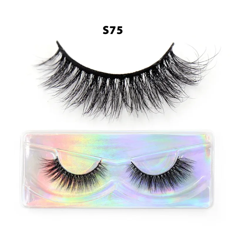 Short Natural 3D Mink Lashes Fluffy Wispy Fake Eyelashes Crisscross False Lashes Eyelash Extension Makeup — image 46