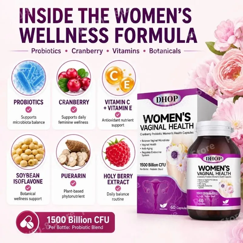 Women Vaginal Health Capsules 60 Count with Multivitamin Probiotic Blend — Support Urinary System Wellness & Balanced Microbiota — image 2