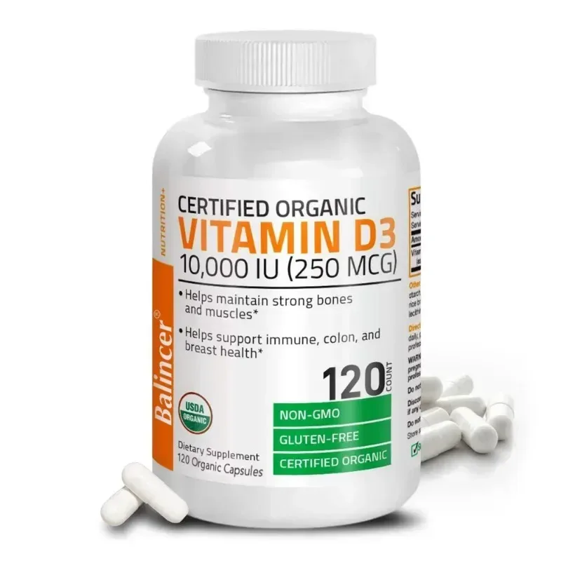 Vitamin D3 - Promotes Healthy Muscle Function and Immune Support Strong Bones and Nervous System Health 120 Capsules