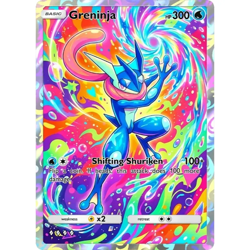 Pokemon Cards Mewtwo Mew Sylveon Dragonite Greninja PTCG Cards Creativity Rare Holo Anime Collection Cards Pokemon Gift
