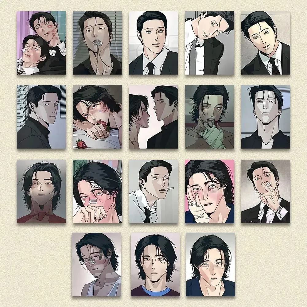 18PCS Korean BL Manhwa God's Peace Photo Cards Set - Manga Characters LOMO Card Perfect Gift for Fans
