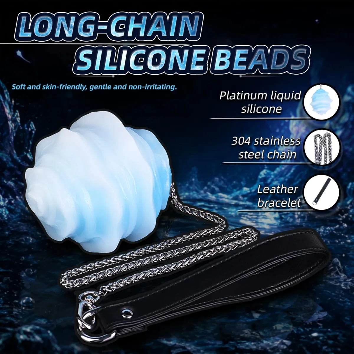 แฟนตาซีของเล่นไข่ยาว CHAIN ​​Platinum ซิลิโคน Anal Plug ไข่ช่องคลอดลูกของเล่นสำหรับผู้ใหญ่ผู้หญิงผู้ชายคู่เจ้าชู้