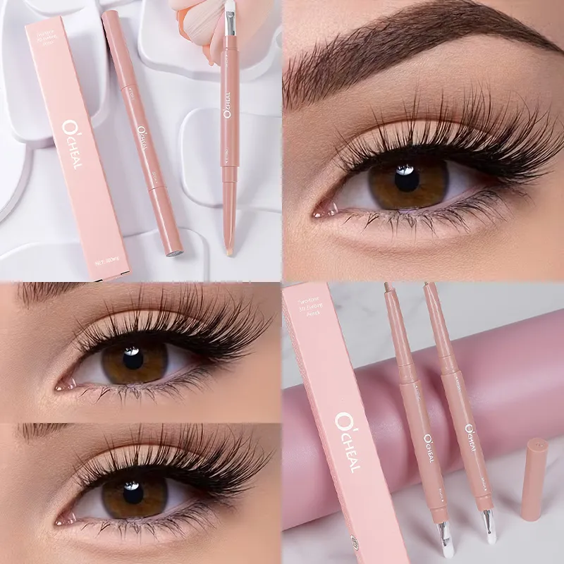 Double-ended Lying Silkworm Pen Natural Matte Shimmer Highlighter Stick Long Lasting Eye Brightener for Bigger Eyes Makeup