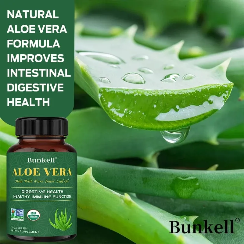 Aloe Vera Supplement - Made with Organic Aloe Vera Support Digestion Skin and Joint Health for Men and Women