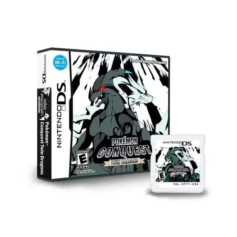 Anime Pokemon Series NDS Game Cartridge Video Game Console Moemon Silver Yellow KAIZO MoonBlack2 Hobby Collection Gifts Toys