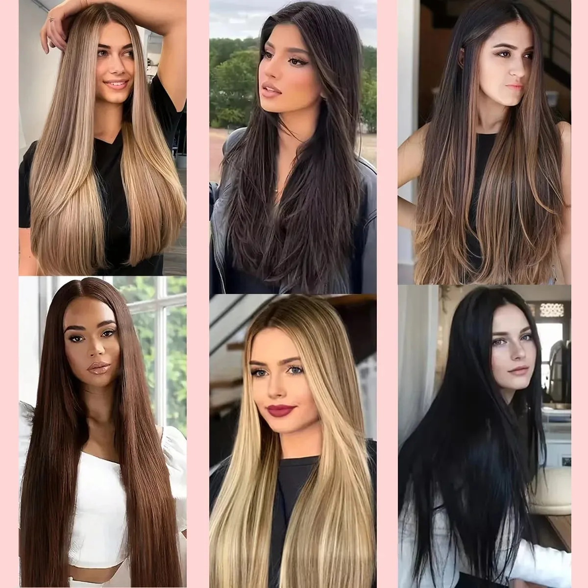 Synthetic Long Curly 16 Clips Hair Extension Heat Resistant Fiber Black Brown Hairpiece for Women Cosplay Wig Halloween Wig Part