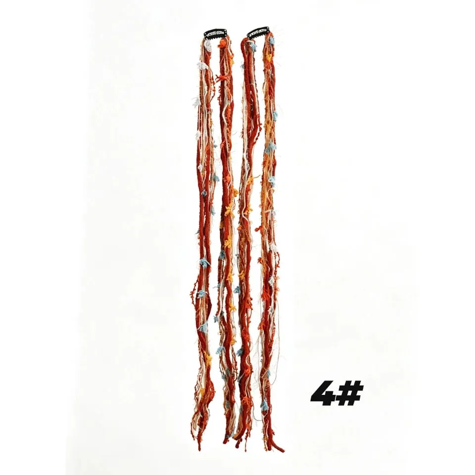 Plush Maillard Colored Long Tassel Headband Bohemian Hair Accessory Suitable for Women's Parties