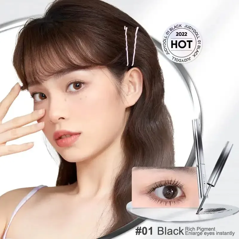 Judydoll Lashes Mascara מסקרה עמיד למים משי סיבי מסקרה שחור ארוך מתולתל תוספות ריסים סקסיות איפור עיניים קוסמטיקה