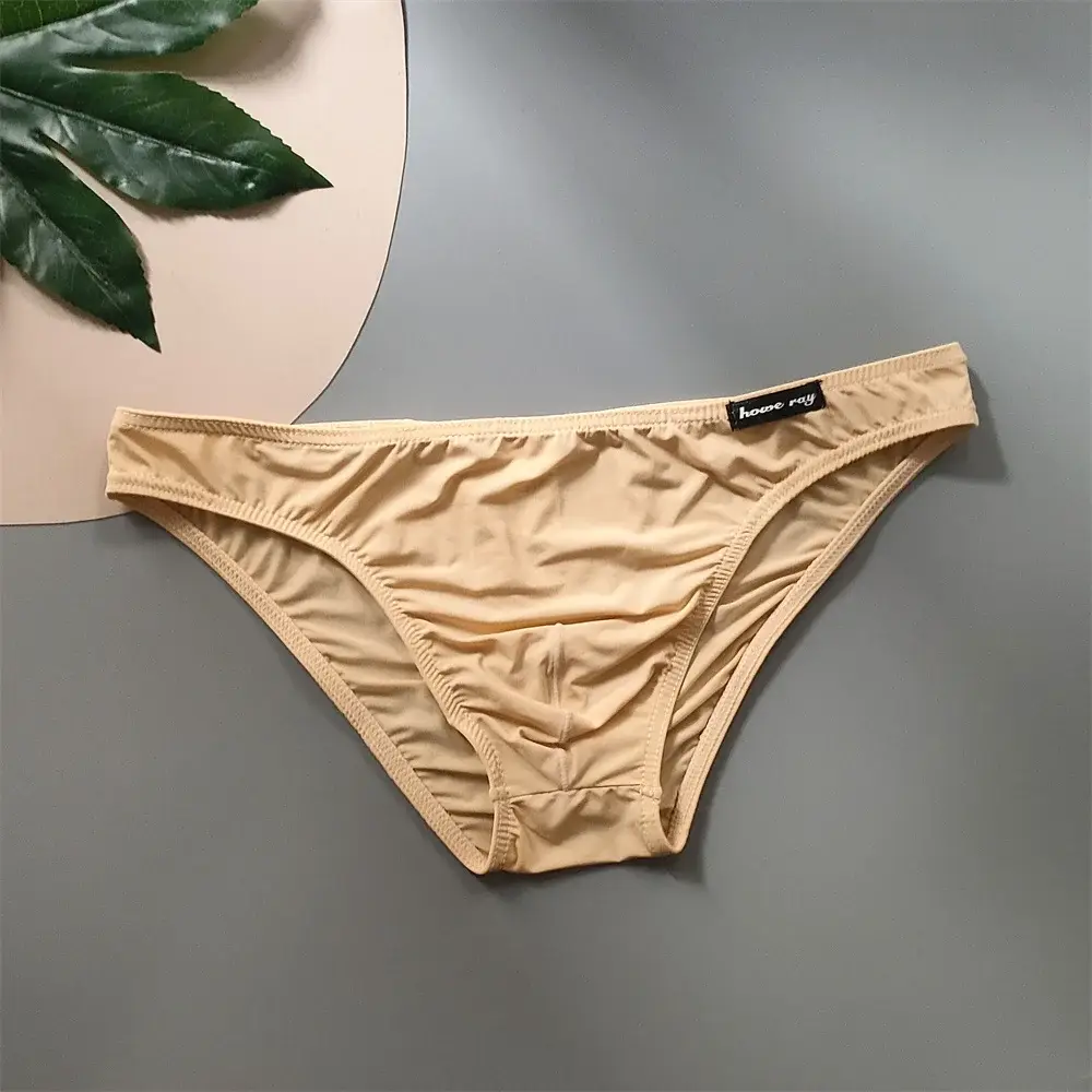 Ice Silk Underwear Men Pouch Underwear Male Elastic Belt Panties Sexy Plus Size Bikini Slips Hombre Seamless Lingerie — image 4