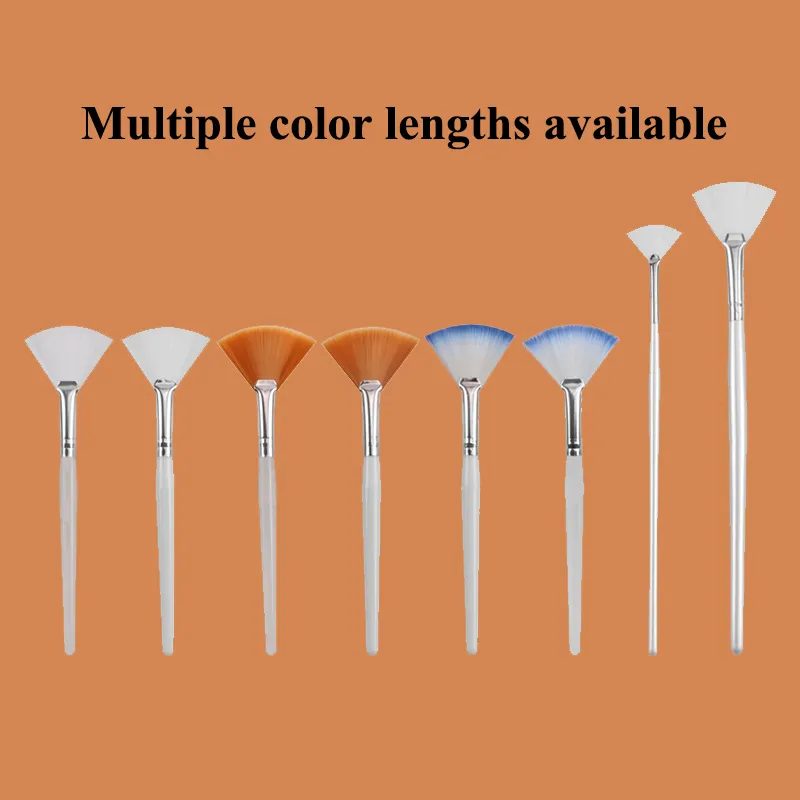 Praktikal na Facial Brushes Fan Makeup Brushes Portable Mask Brush Mga Cosmetic Tool para sa Babae Flexible Facial Soft Mask Applicator — image 2